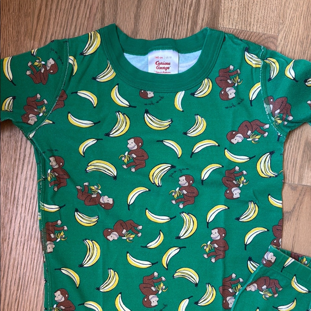 Hanna Andersson Curious George Pajama Set Size 10